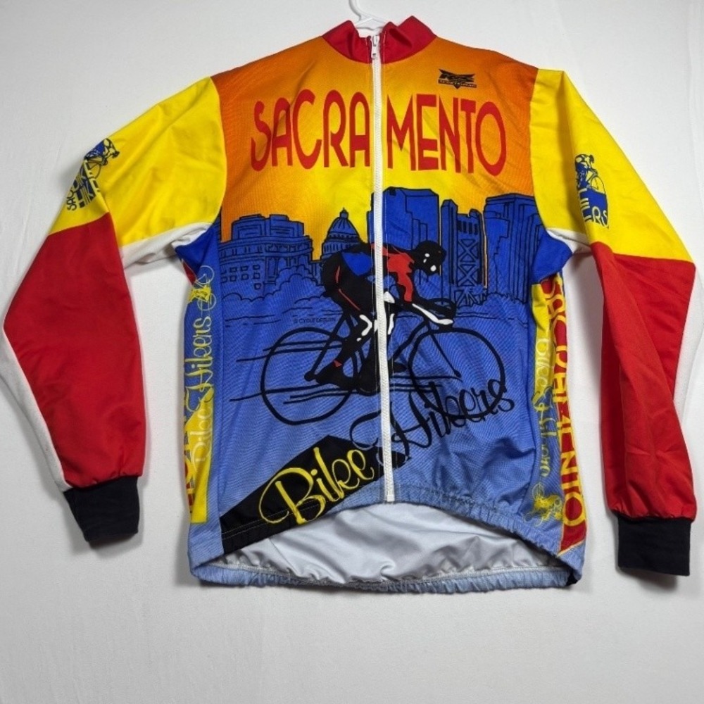 Kucharik Sportswear Sacramento Bike Cycling Jersey Long Sleeve Full Zip Small